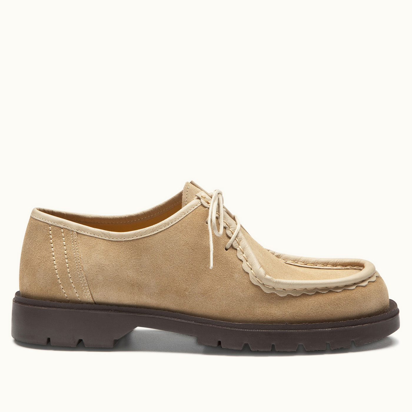Suede Tyrolean Shoes Large Size | PADROR V Beige
