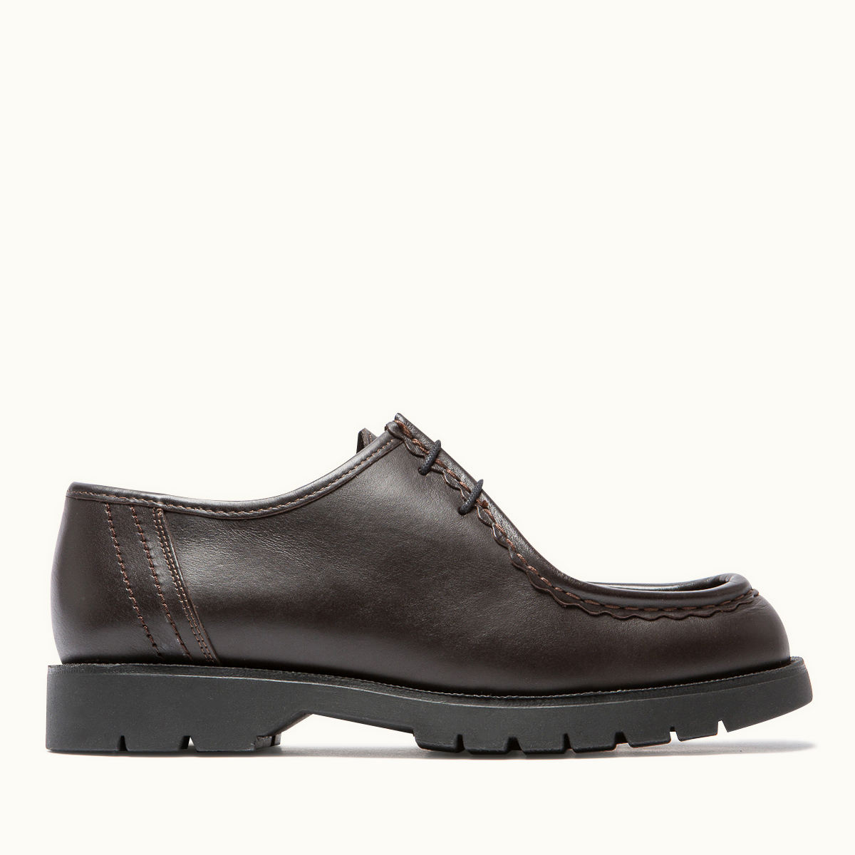 Leather Tyrolean Shoes | PADROR Black