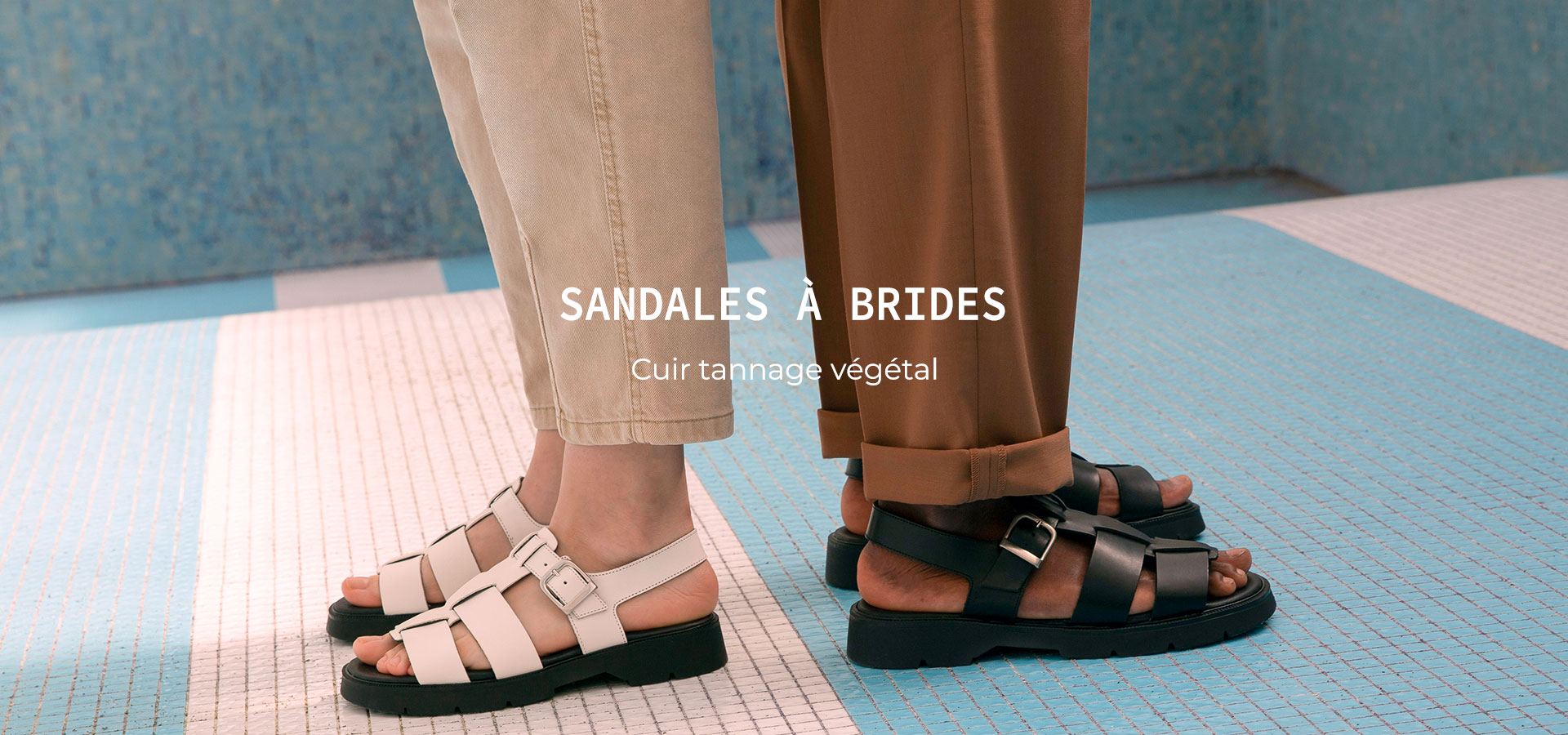 KLEMAN Sandales crantées en cuir